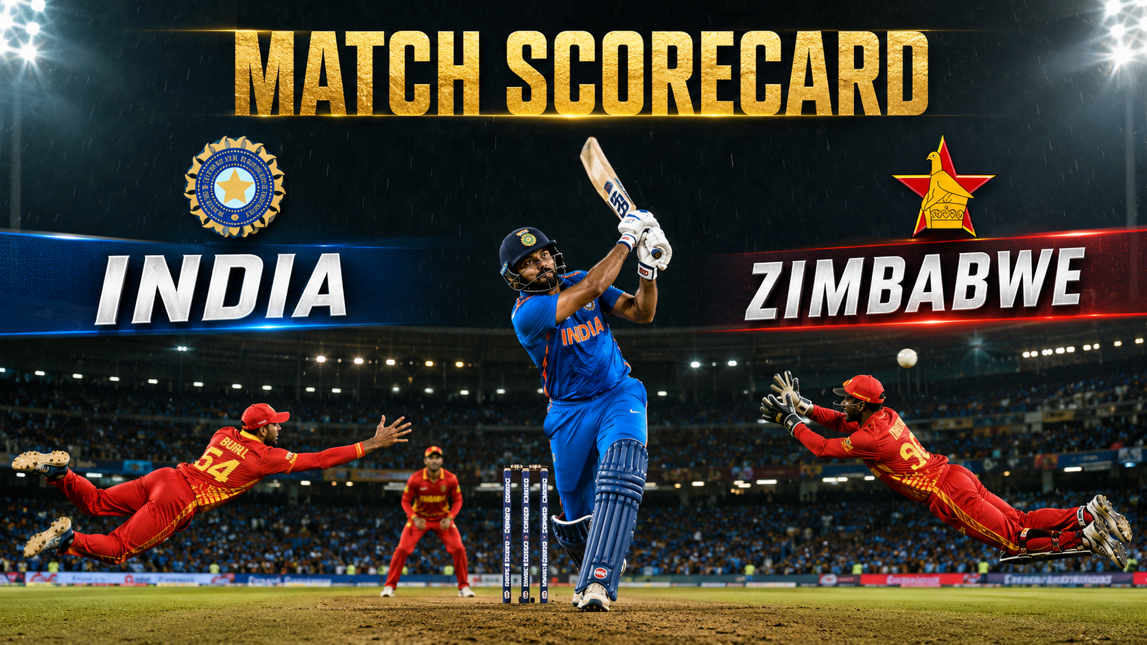 India National Cricket Team Vs Zimbabwe National Cricket Team Match Scorecard