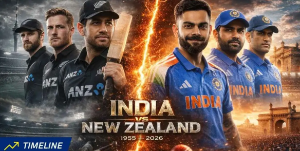 India National Cricket Team Vs New Zealand National Cricket Team Timeline